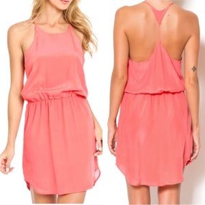 Rieley Raceback Dress- Coral